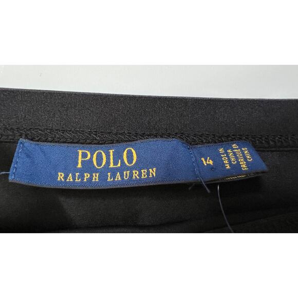 Polo Ralph Lauren Amla Bias Cut Satin Midi Skirt In Polo Black Size 14 $298 - Picture 6 of 15